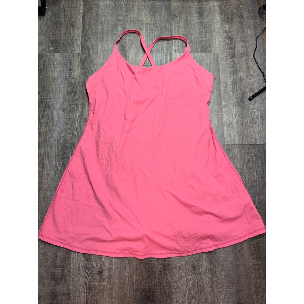 Halara Everyday Activity Dress Pink Built-in Shorts Shelf Bra XL 822960